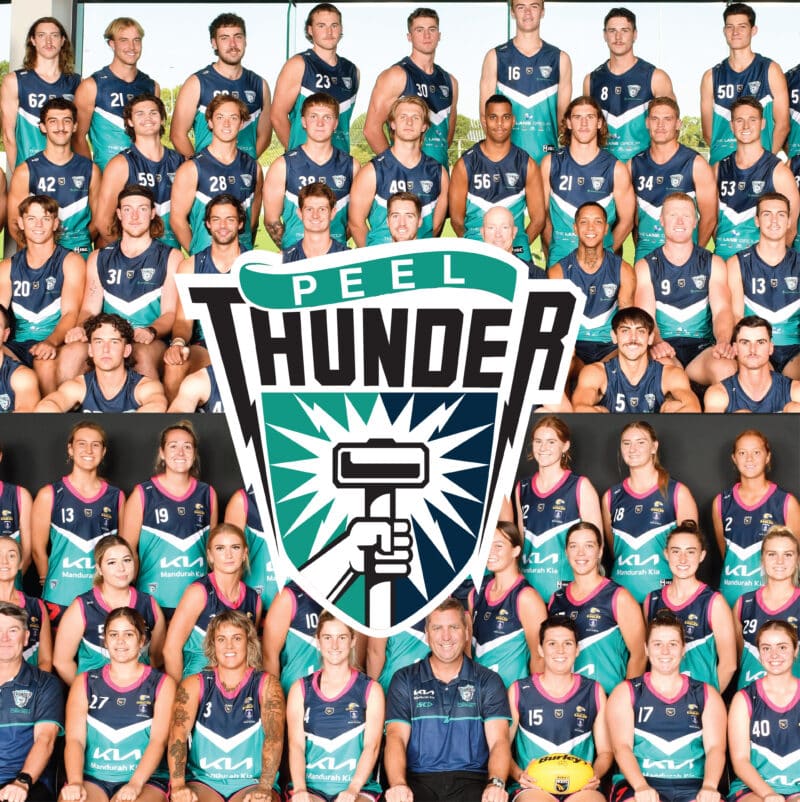 Peel Thunder Football Teams 2023 proudly sponsored by HHG Legal Group