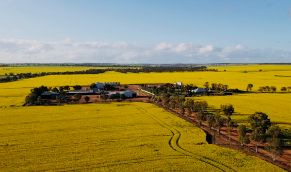 image shows farm and rural land