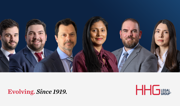 image shows HHG Legal Group Staff Members who received a promotion in 2026. Including Partner Kimi Shah