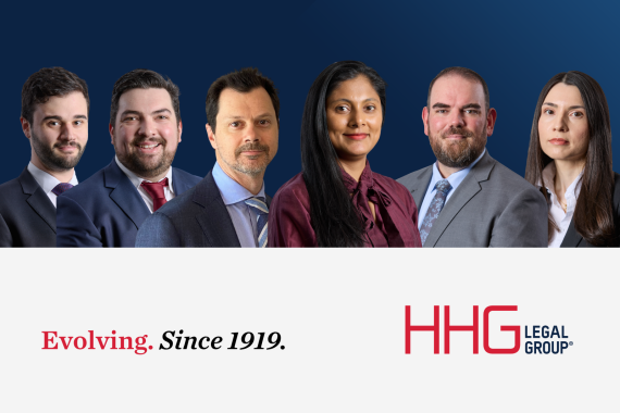 image shows HHG Legal Group Staff Members who received a promotion in 2026. Including Partner Kimi Shah