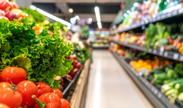 image shows fresh produce in a store