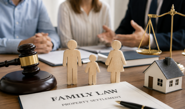 image shows parents discussing with lawyers. 