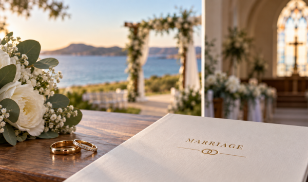 image shows a wedding ceremony